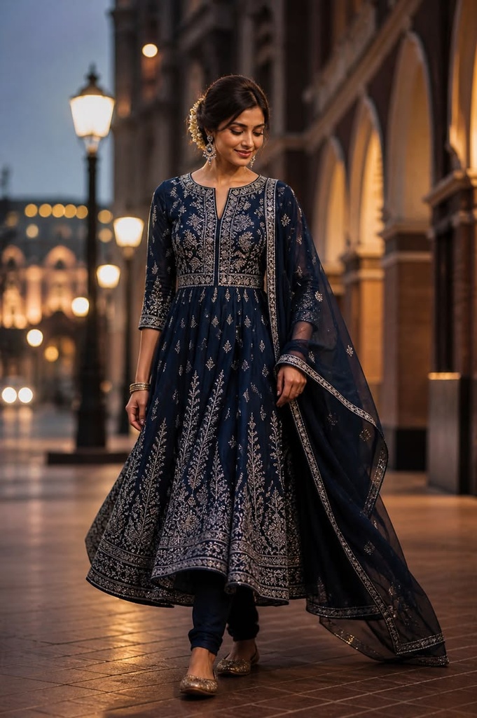 Sangeet Embroidered Anarkali